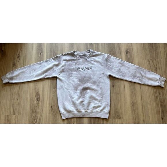 Taylor Swift Folklore Album Tye-Dye Crewneck Sweatshirt Official Merch Size S - Picture 2 of 9